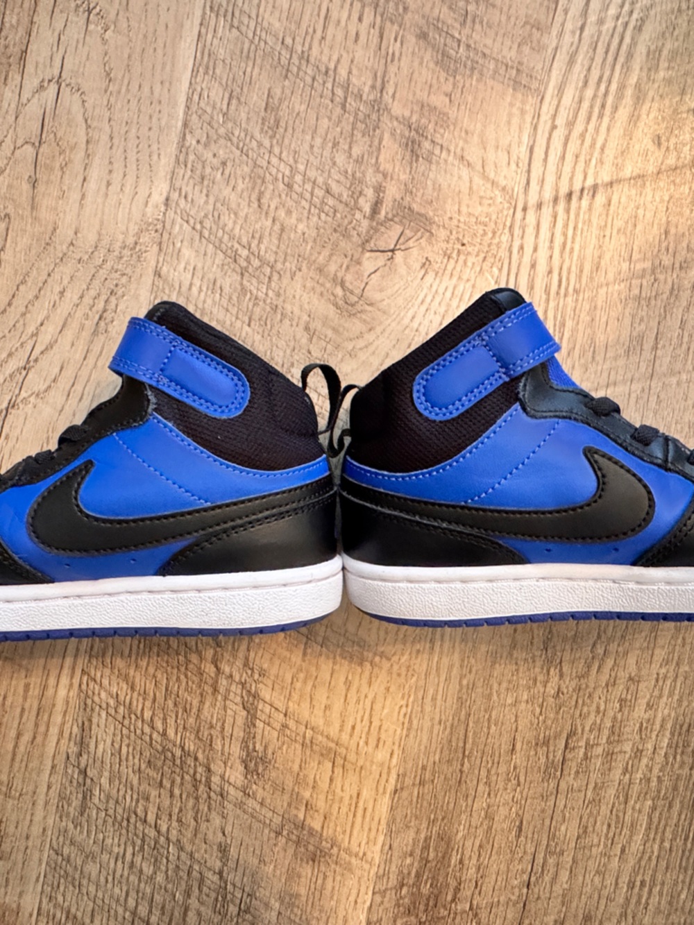 Nike Court Borough Mid 2 Little Kids' Shoes size 13 boys blue/black color